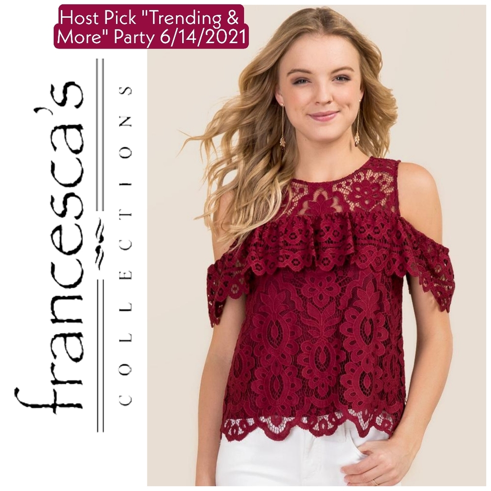 HP!⚘Francesca’s Mina Cold Shoulder Blouse